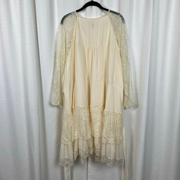 Torrid Festi Cream Lace Clip Dot Mini Dress Sz.4 NWT - Picture 12 of 16